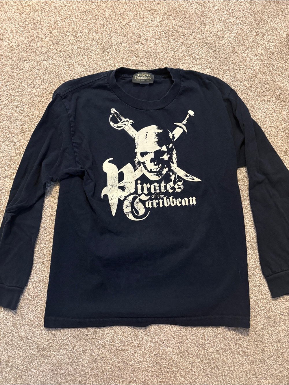 Vintage Kids Large Disney Pirates of the Caribbean Long-Sleeve Tee